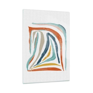 Quadro em vidro - Abstração com um sorriso amigável - 50x70 cm