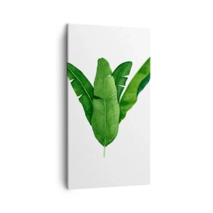 Quadro em tela - Simetria verde - 45x80 cm