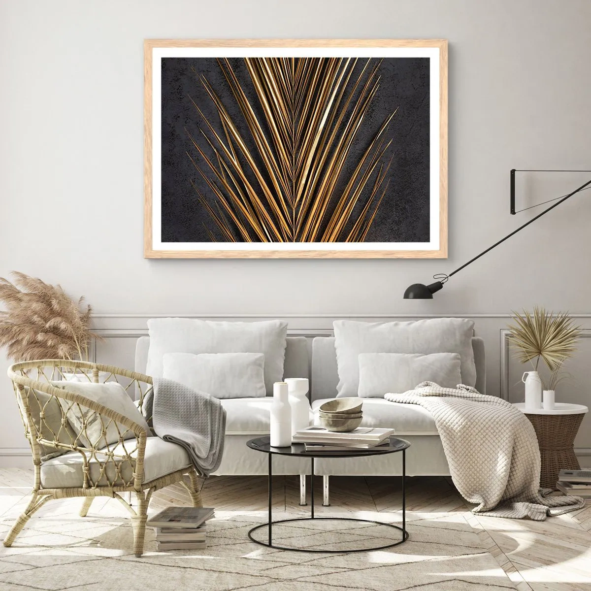 Pôster com moldura de carvalho claro - Ouro dos trópicos - 40x30 cm