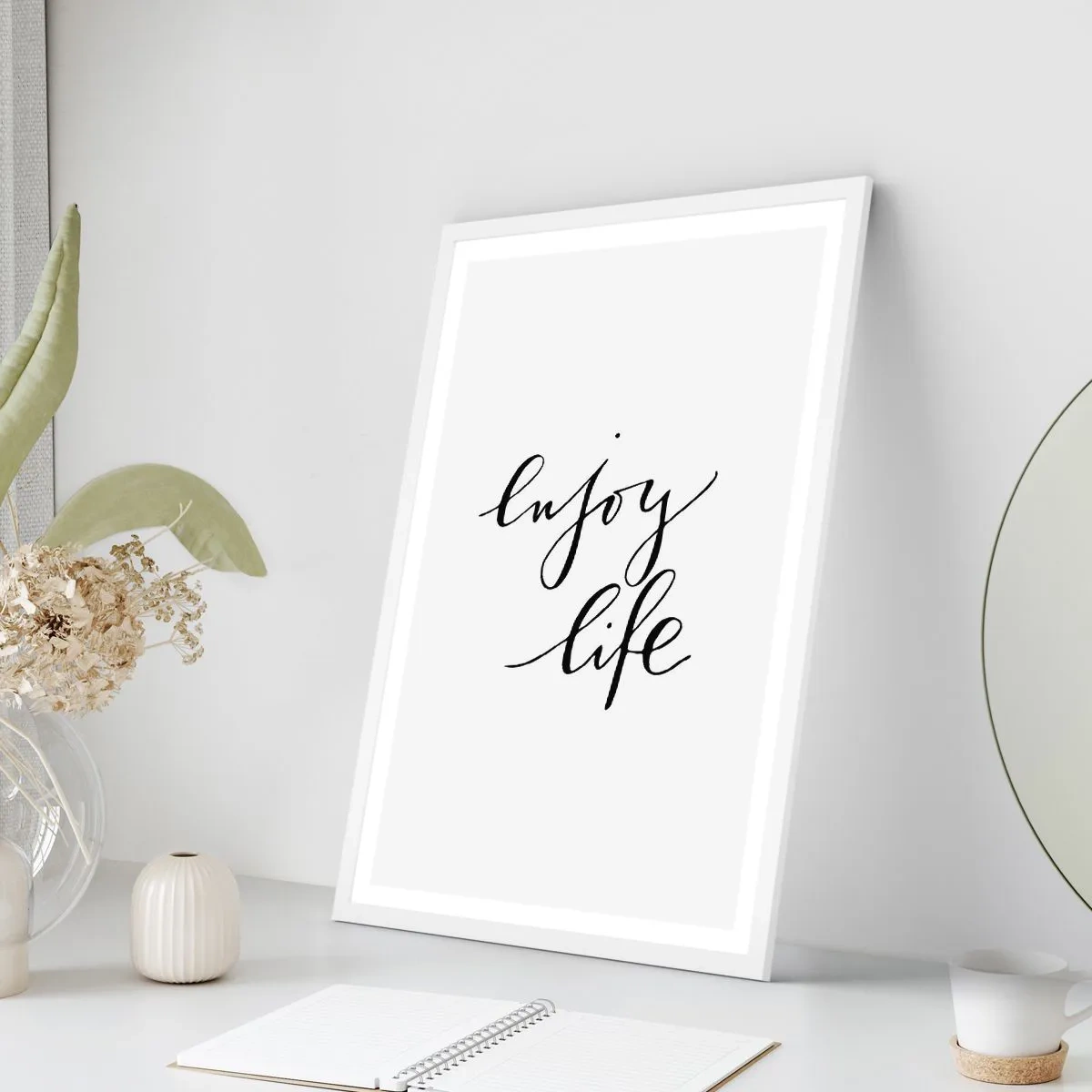 Pôster em moldura branca - Nada mais... - 30x40 cm