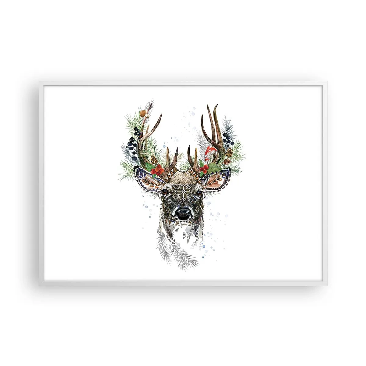 Pôster em moldura branca - Num manto festivo - 100x70 cm