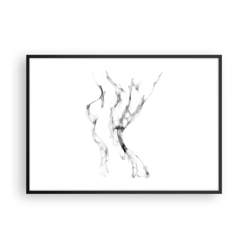 Pôster com moldura preta - Bonita e forte - 100x70 cm