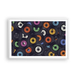 Pôster em moldura branca - Cores dos clássicos - 91x61 cm