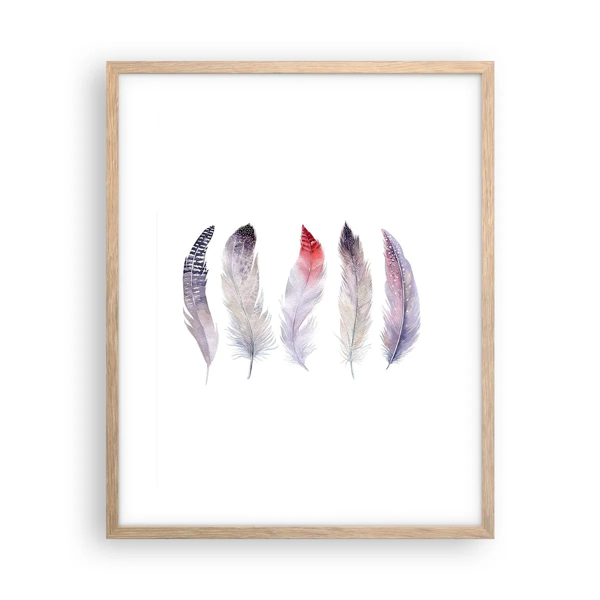 Pôster com moldura de carvalho claro - Delicadas como uma névoa multicolorida - 40x50 cm