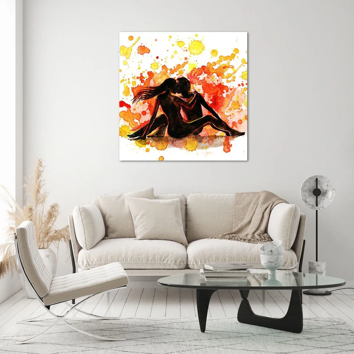 Quadro em vidro - E fez-se a luz - 40x40 cm