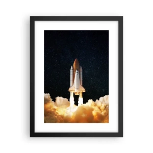 Pôster com moldura preta - Ad astra! - 30x40 cm