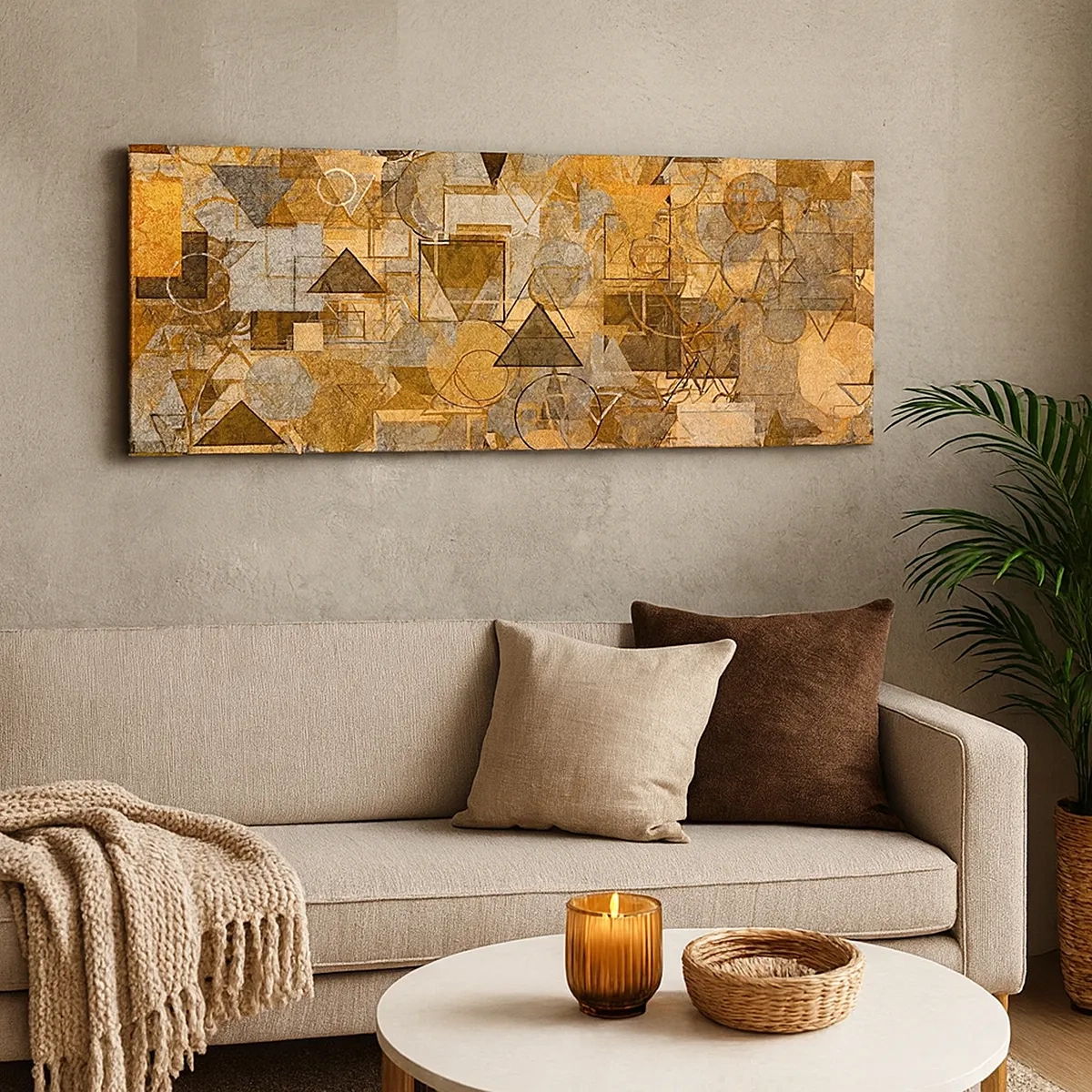 Quadro em tela - O mundo em forma - 30x30 cm