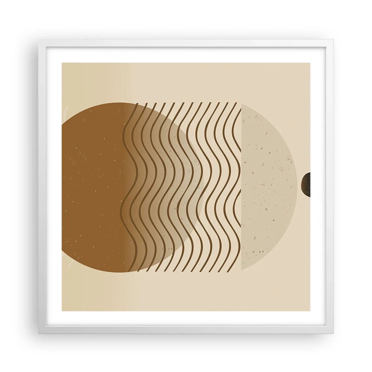 Pôster em moldura branca - Sobre a origem das figuras geométricas - 60x60 cm