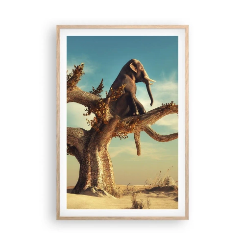 Pôster com moldura de carvalho claro - Um novo ponto de vista - 61x91 cm