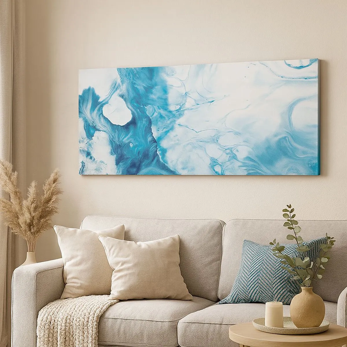 Quadro em tela - Concerto Azul - 100x40 cm