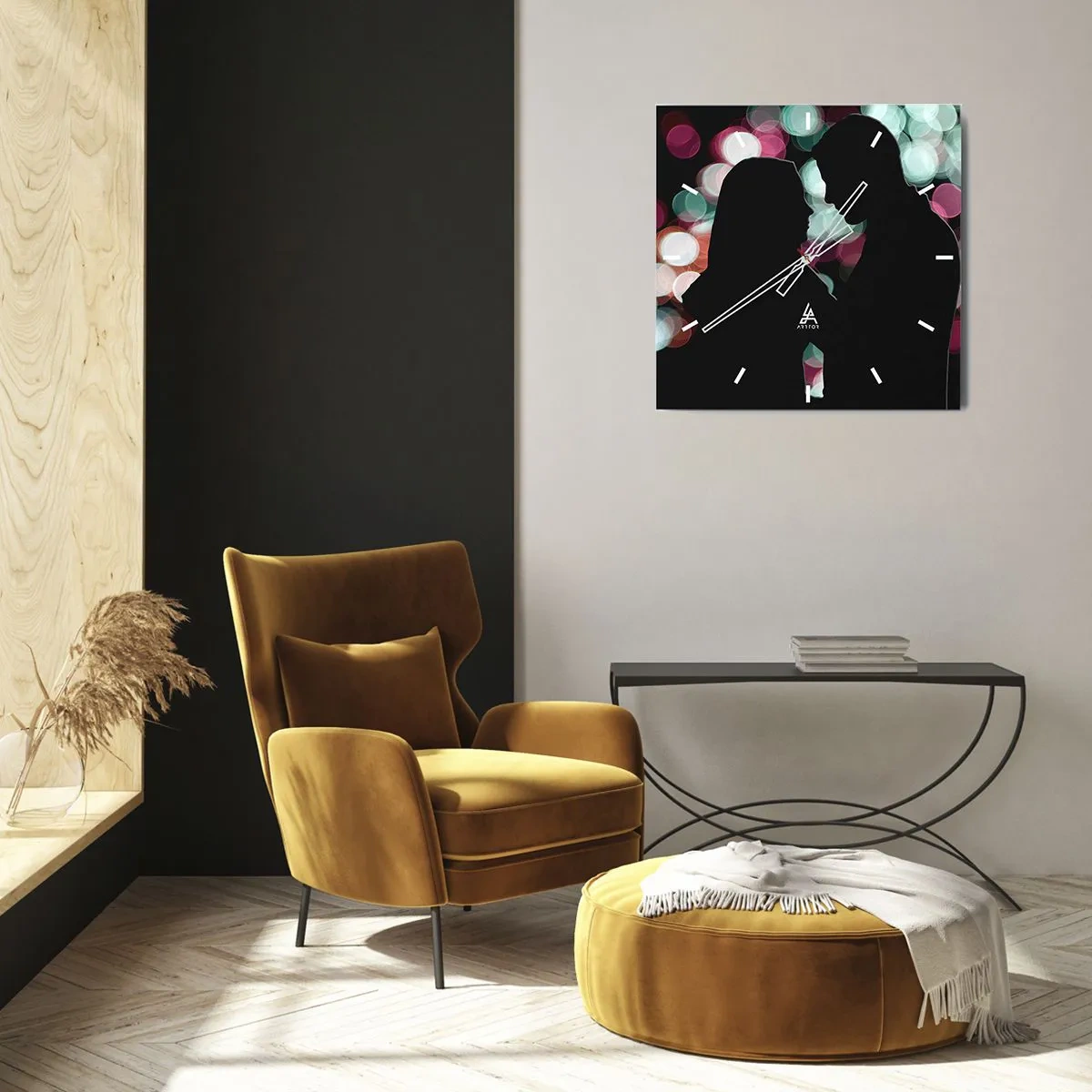 Relógio de parede - Relógio em vidro - Sim! - 40x40 cm