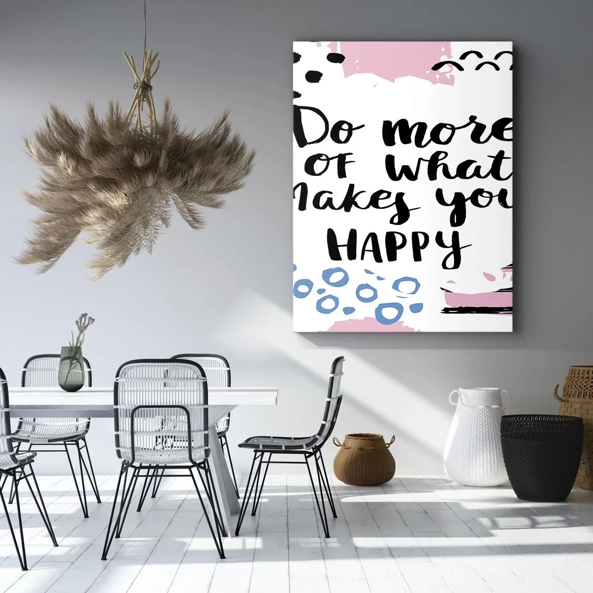 Quadro em tela - Como ser feliz - 50x70 cm