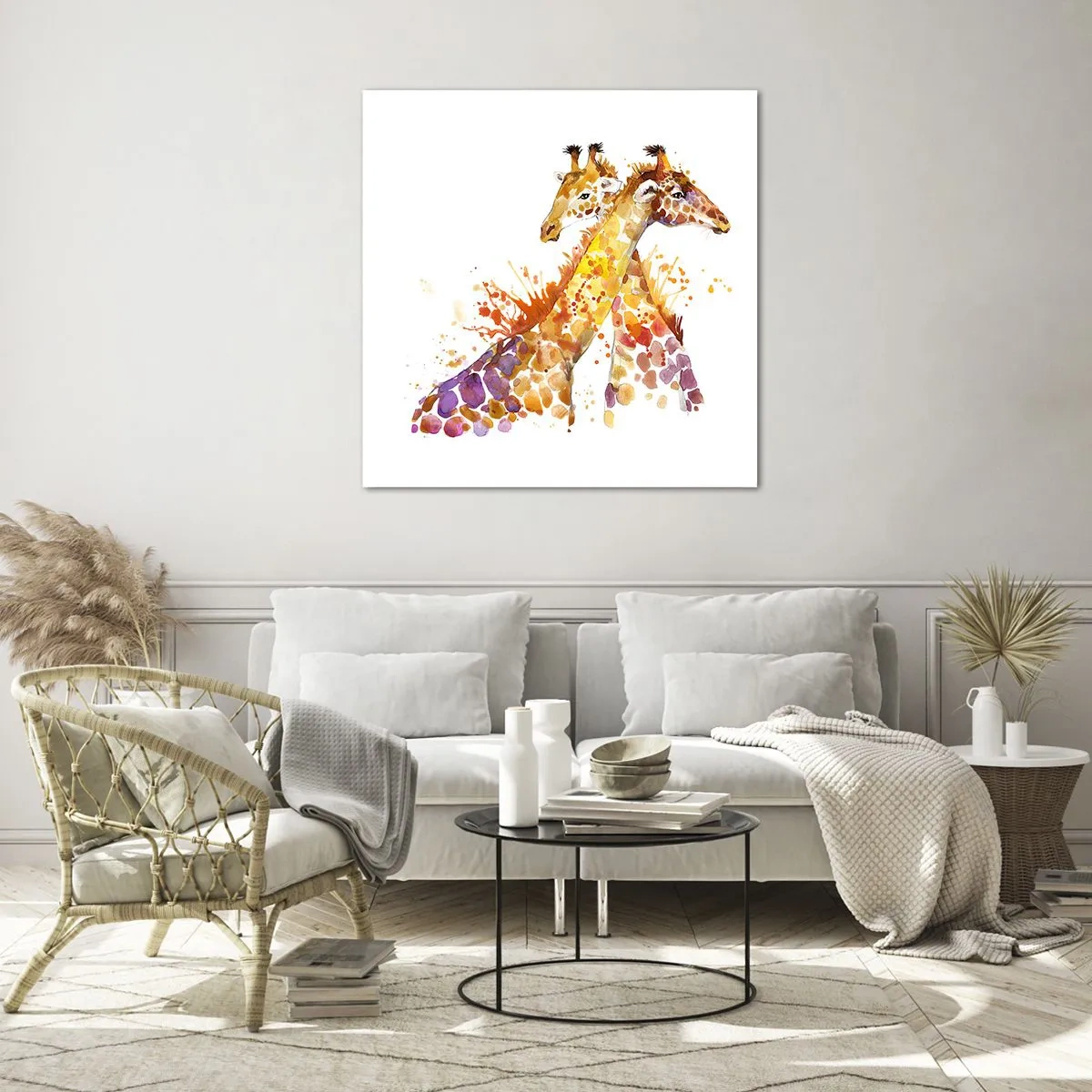 Quadro em vidro - É amizade ou é amor? - 70x70 cm