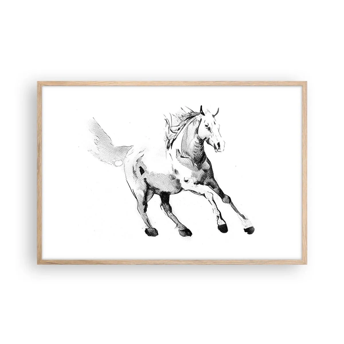 Pôster com moldura de carvalho claro - Alma Indomável - 91x61 cm