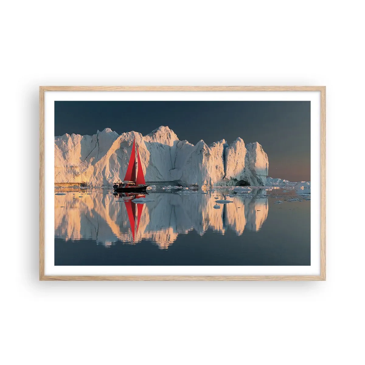 Pôster com moldura de carvalho claro - No fim do mundo - 91x61 cm