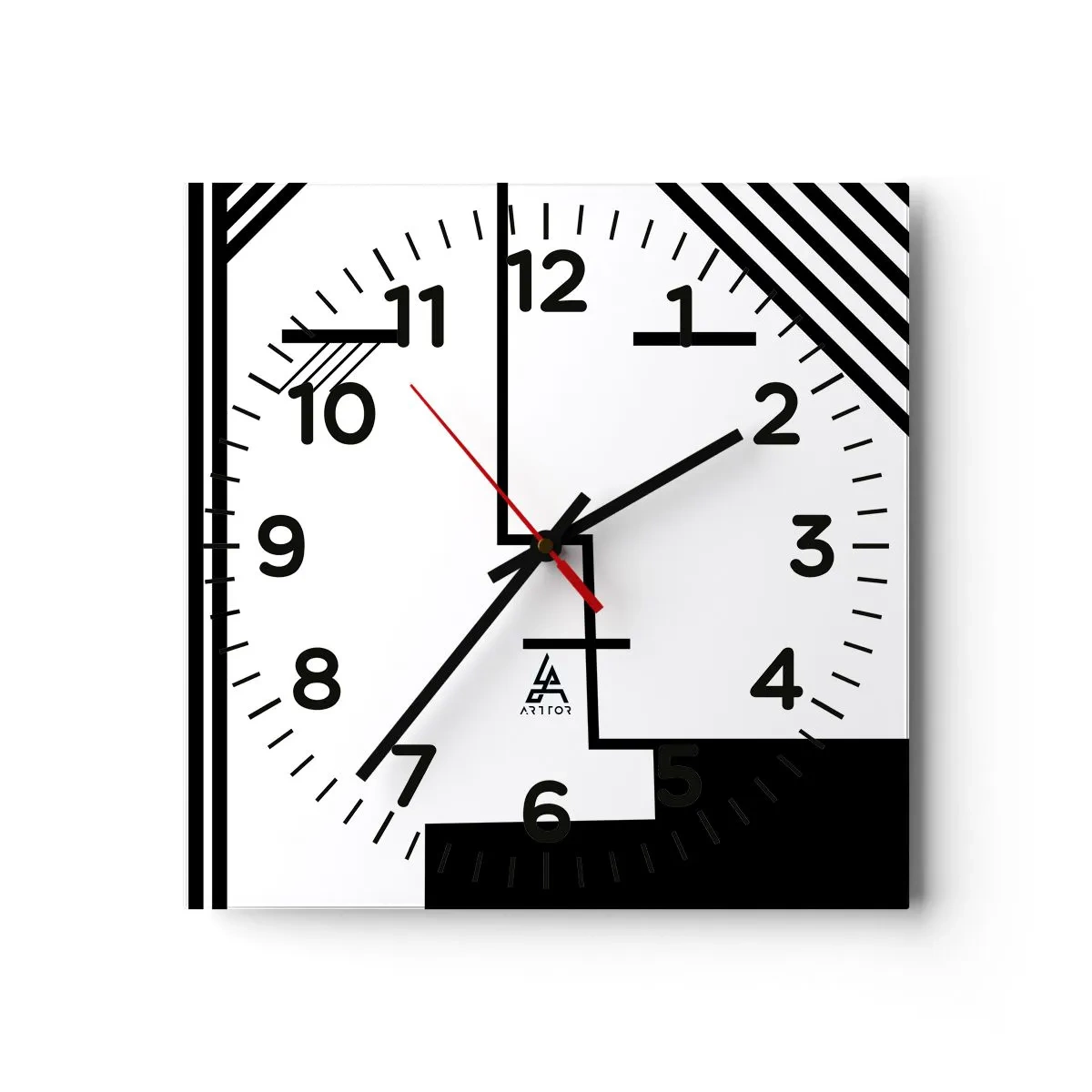 Relógio de parede - Relógio em vidro - Apenas um beijo - 40x40 cm
