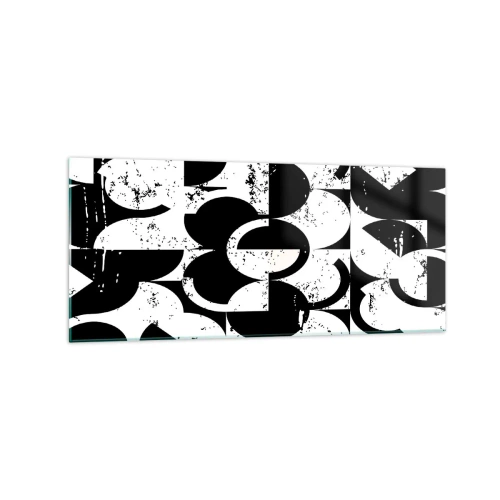 Quadro em vidro - O branco é branco e o preto é preto - 120x50 cm