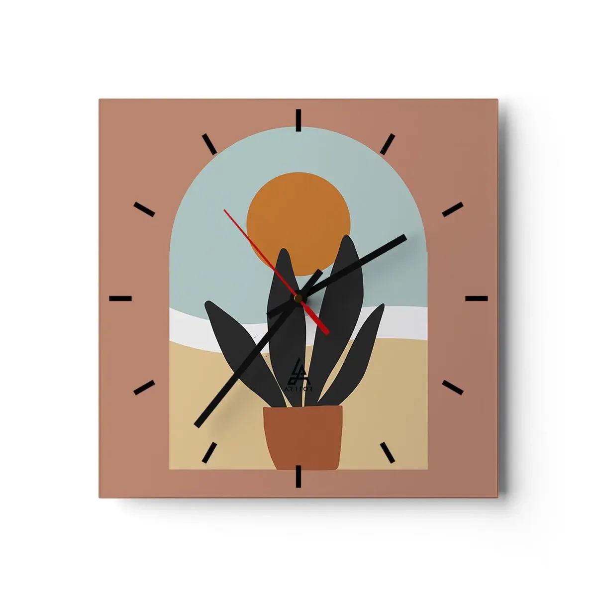 Relógio de parede - Relógio em vidro - Pequenas alegrias - 30x30 cm