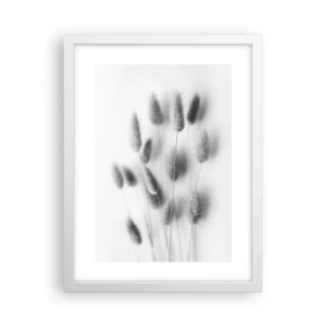 Pôster em moldura branca - Grama fofa - 30x40 cm