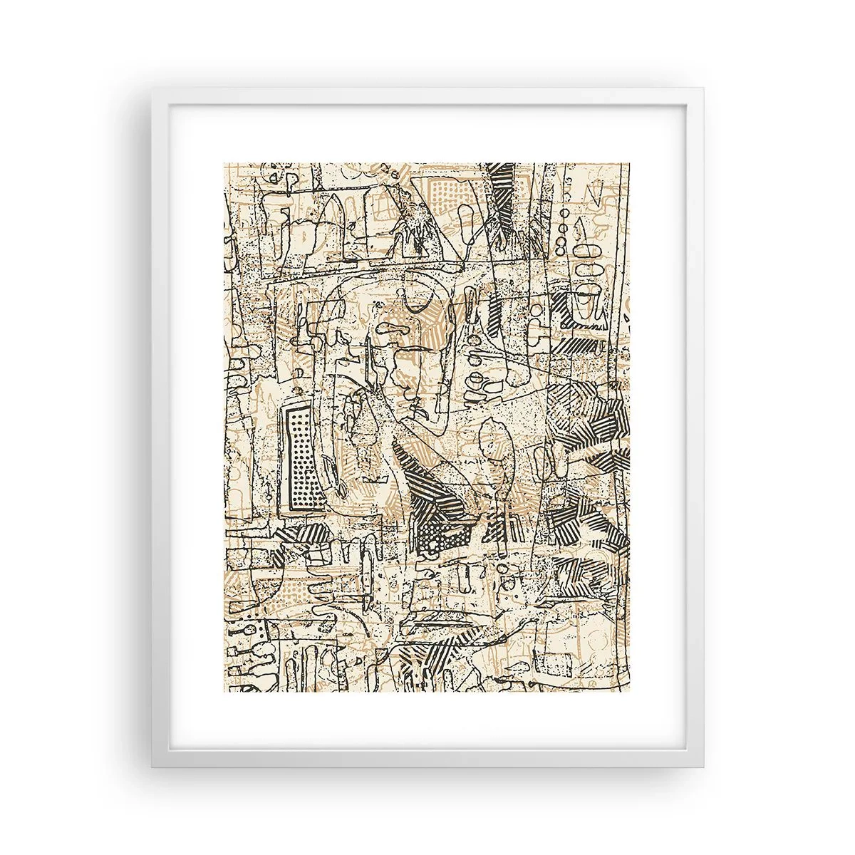 Pôster em moldura branca - À espera de ser decifrado - 40x50 cm