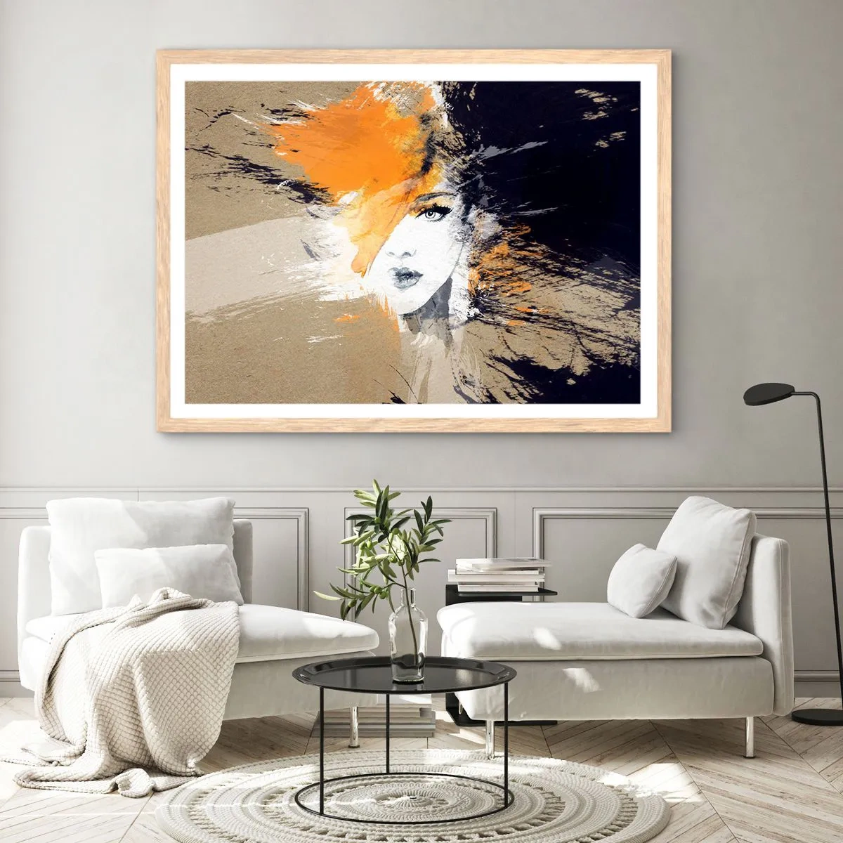 Pôster com moldura de carvalho claro - E fez-se a luz - 50x40 cm