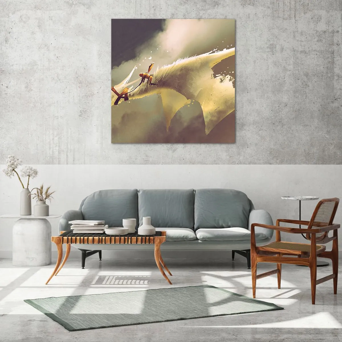 Quadro em vidro - A resgatar o mundo - 50x50 cm