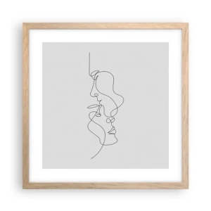 Pôster com moldura de carvalho claro - O calor dos desejos amargos - 40x40 cm