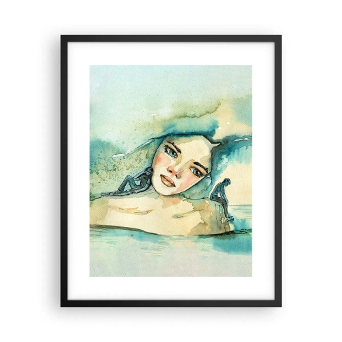 Pôster com moldura preta - Am I blue? - 40x50 cm