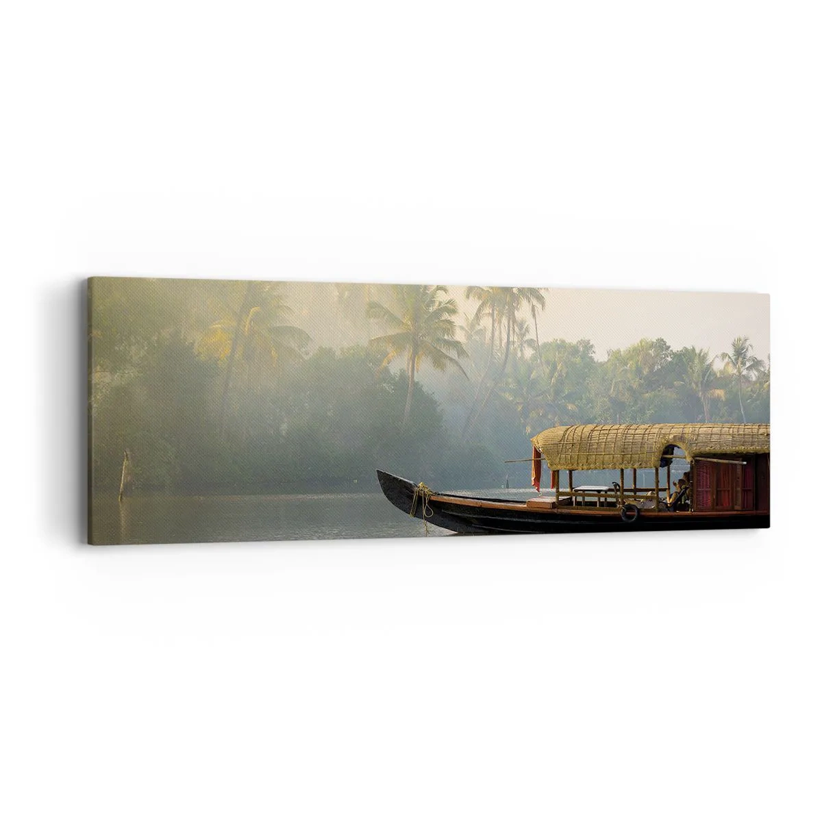 Quadro em tela - Casa no rio - 90x30 cm