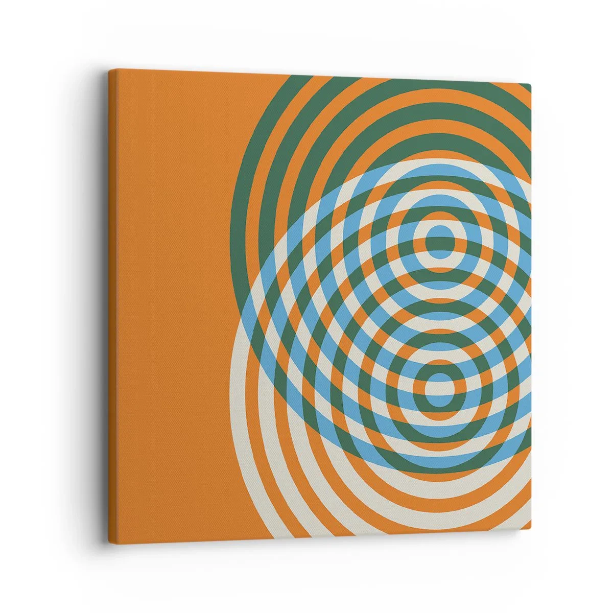 Quadro em tela - Variação circular abstrata - 30x30 cm