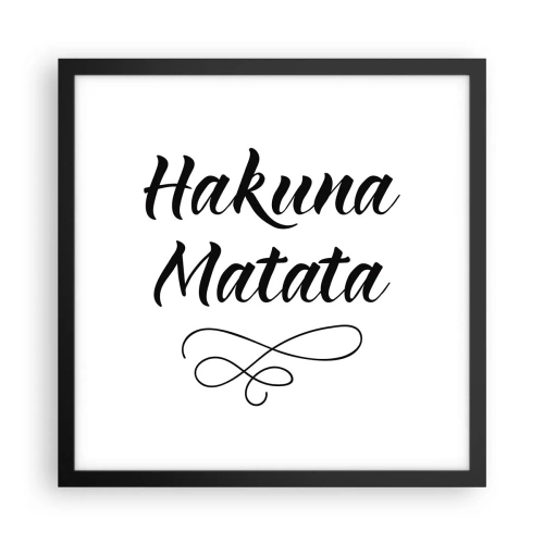 Pôster com moldura preta - O melhor conselho - 40x40 cm