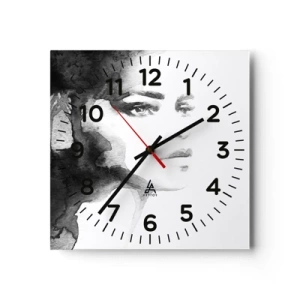 Relógio de parede - Relógio em vidro - Feita de mistério e névoa - 40x40 cm