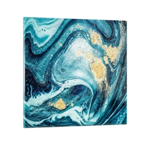Quadro em vidro - Redemoinho azul - 40x40 cm
