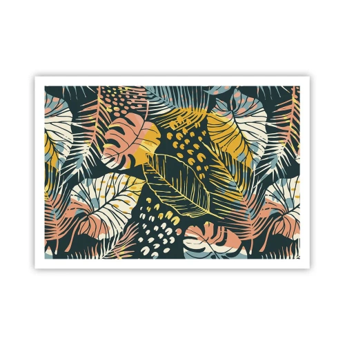 Pôster - Fantasia de folhas - 100x70 cm