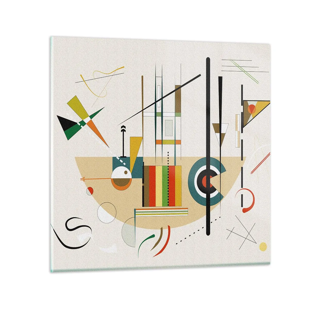 Quadro em vidro - E o mundo ri - 40x40 cm