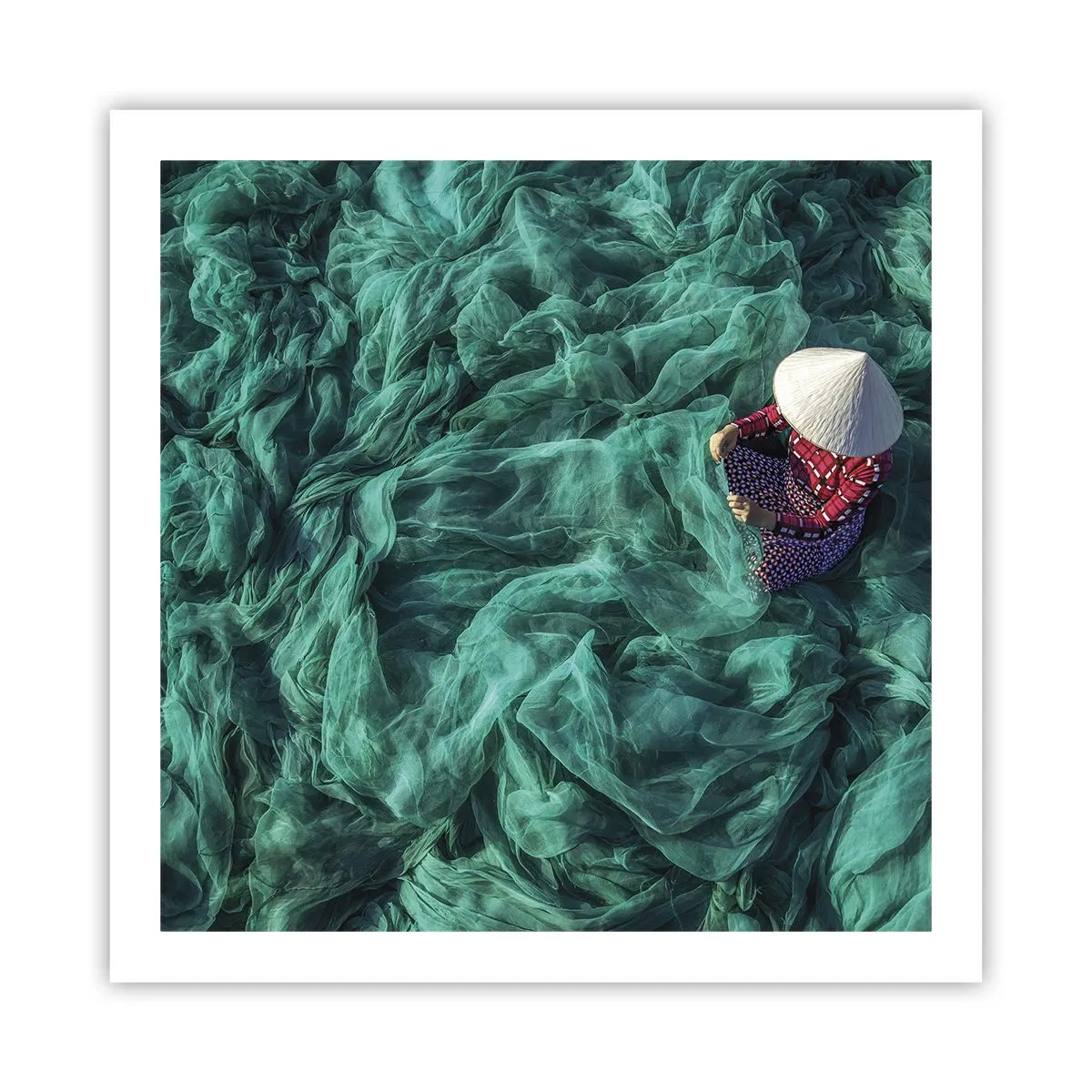 Pôster - Num mar de redes - 60x60 cm