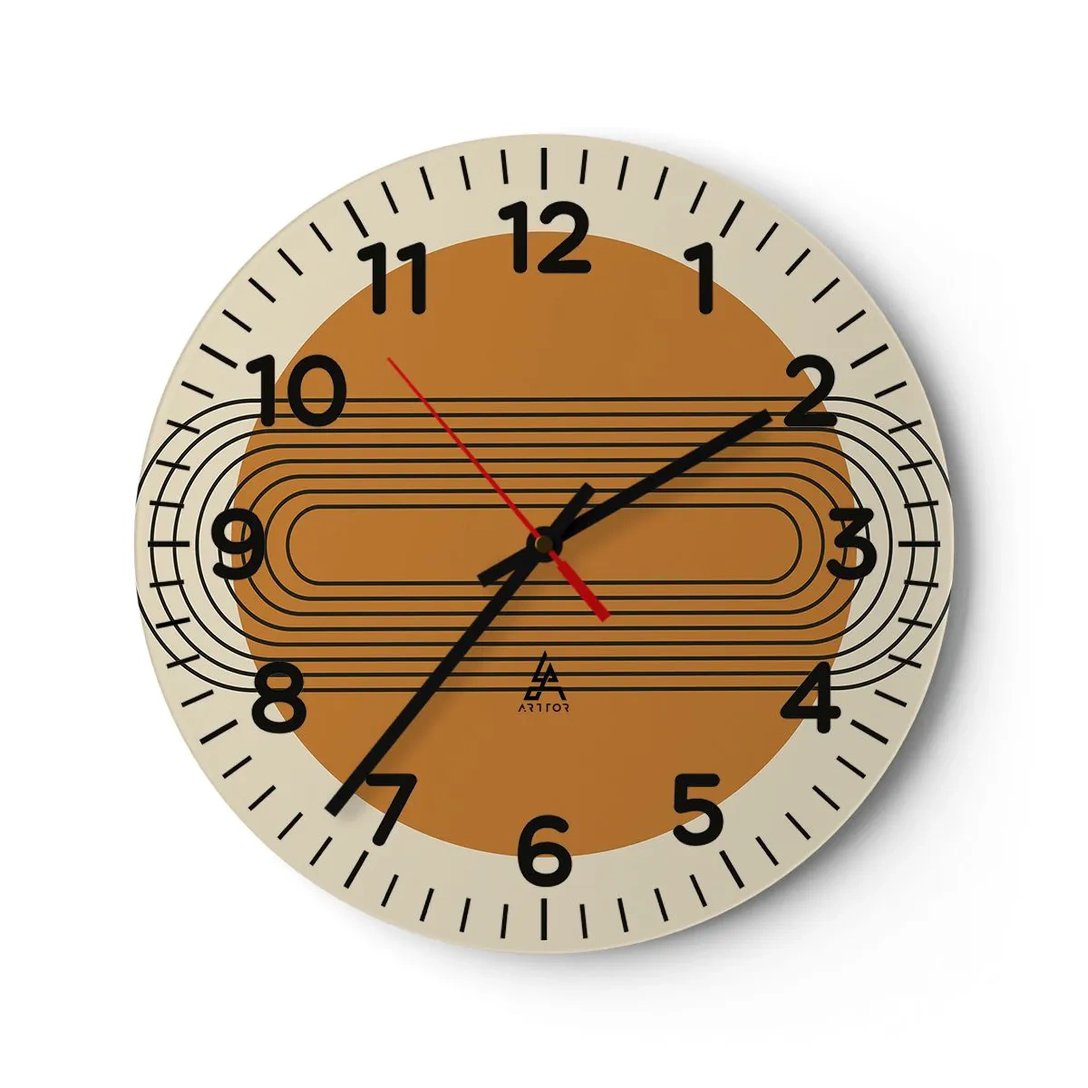 Relógio de parede - Relógio em vidro - O plano perfeito - 30x30 cm