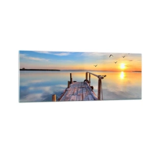Quadro em vidro - Caminhando em direção ao sol - 140x50 cm