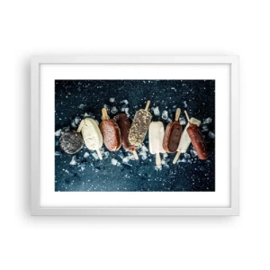 Pôster em moldura branca - O sabor de um verão quente - 40x30 cm