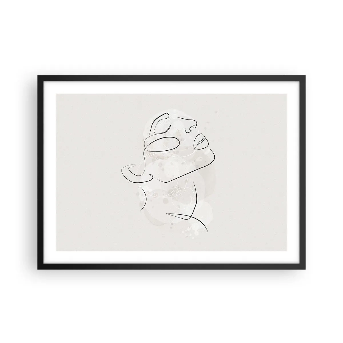 Pôster com moldura preta - Esboço de um sonho - 70x50 cm
