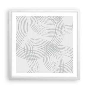 Pôster em moldura branca - Não existe caminho reto - 50x50 cm