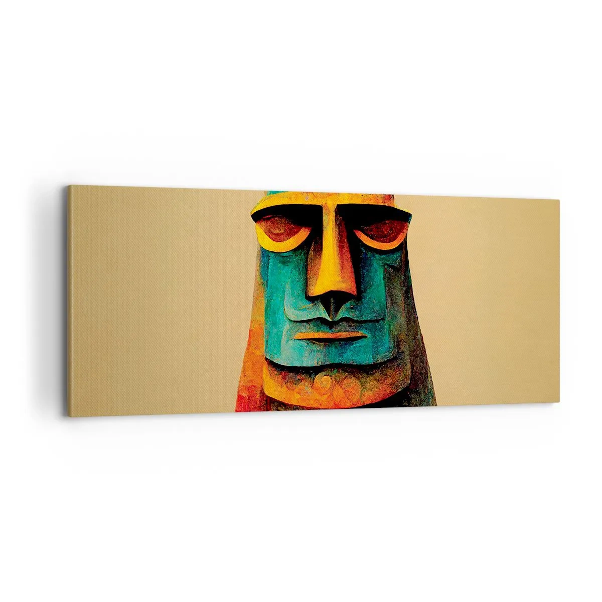 Quadro em tela - Escultórico e simpático - 100x40 cm