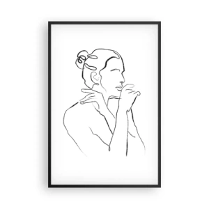 Pôster com moldura preta - Nu: um mistério sensual - 61x91 cm