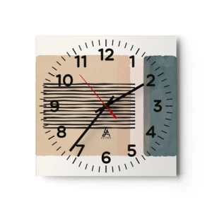 Relógio de parede - Relógio em vidro - Está tudo bem - 40x40 cm