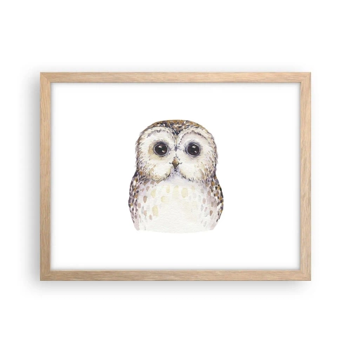 Pôster com moldura de carvalho claro - Olhe-me nos olhos - 40x30 cm