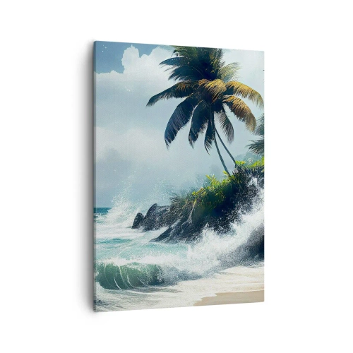 Quadro em tela - Em uma costa tropical - 50x70 cm
