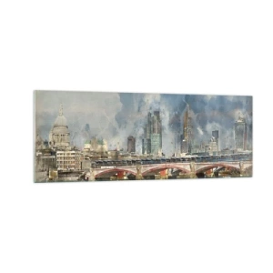 Quadro em vidro - Londres em toda a sua glória - 140x50 cm