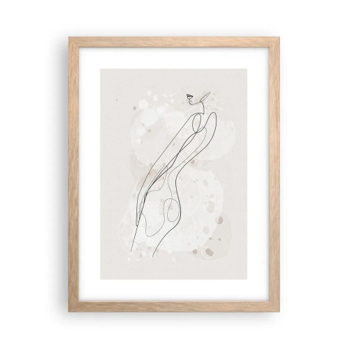 Pôster com moldura de carvalho claro - Errar o olhar - 30x40 cm