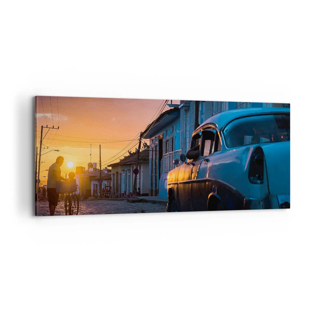 Quadro em tela - Aqui é onde o tempo abranda - 100x40 cm