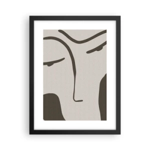 Pôster com moldura preta - Como uma pintura de Modigliani - 30x40 cm